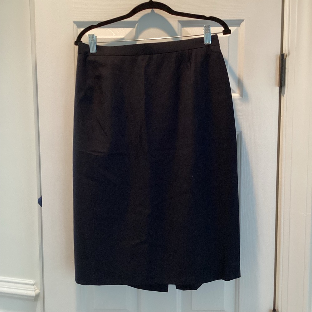 Escada Black Tailored Pencil Skirt Size 14 Made in Germany